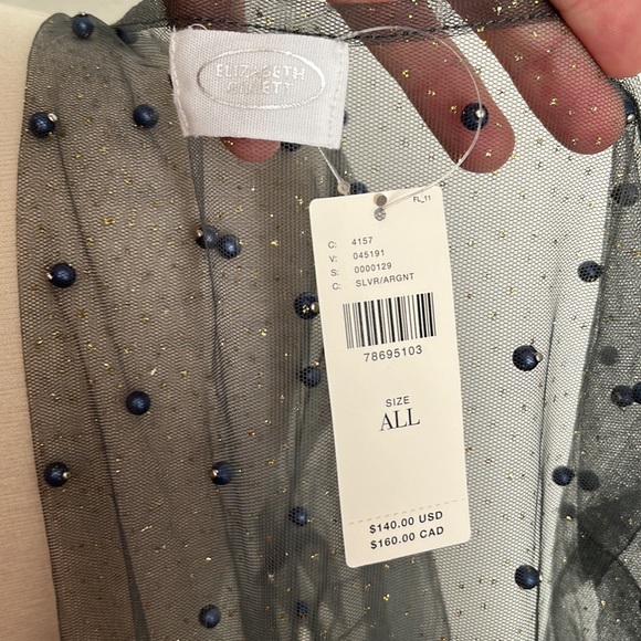 Anthropologie Elizabeth Gillett Embellished Beaded Mesh Tulle Duster One Size - Picture 13 of 13